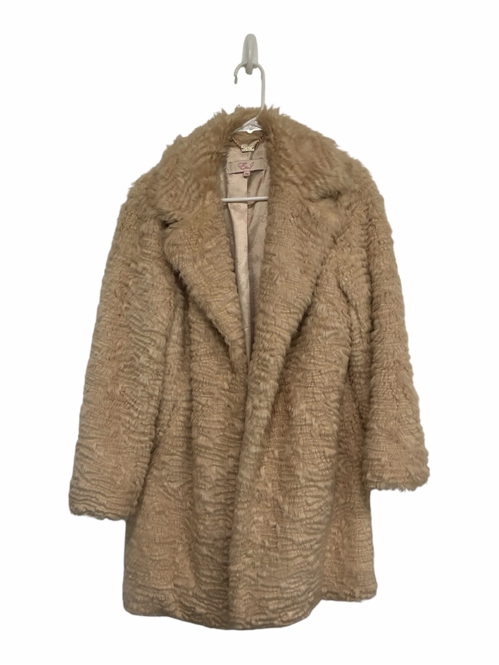 Eliza J Tan Teddy Faux Fur Coat